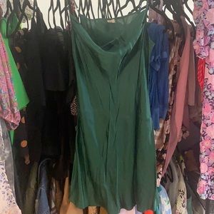 Green Slip Dress Silk